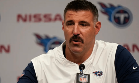 Titans Head Coach Mike Vrabel Breaks Down After The Game As He Discusses Why His Team Embraced Center Ben Jones